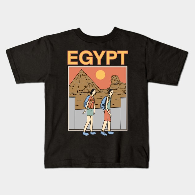 Egypt Tour Kids T-Shirt by Hordes